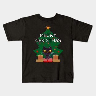 Meowy Christmas Kids T-Shirt